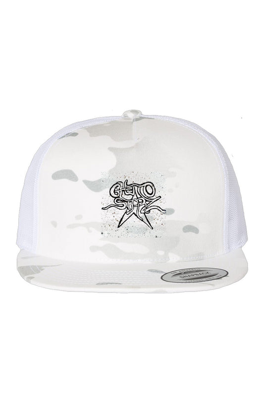 GHETTOSTARZ Multicam Alpine/ White Trucker Cap