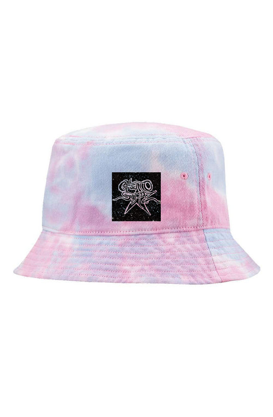 GHETTOSTARZ embroidered Cotton Candy Tie-Dye Bucket Cap