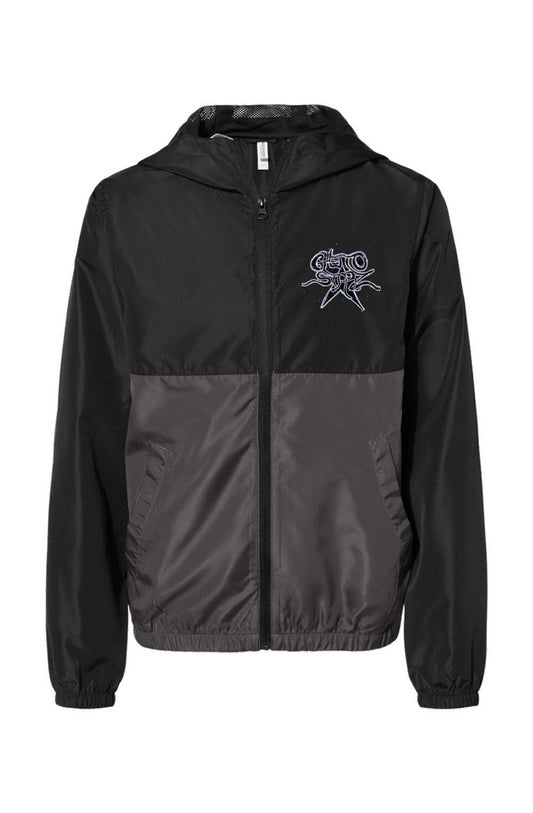 GHETTOSTARZ printed Youth Black Graphite Windbreaker Jacket